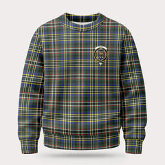 Scott Green Modern Tartan Crest Sweater