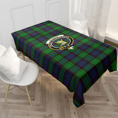 Stewart Old Modern Tartan Crest Tablecloth