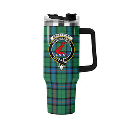 Armstrong Ancient Tartan Crest 40 oz Insulated Tumbler with Handle
