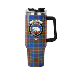 Beaton Ancient Tartan Crest 40 oz Insulated Tumbler with Handle