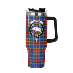 Beaton Modern Tartan Crest 40 oz Insulated Tumbler with Handle