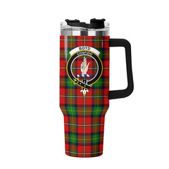 Boyd Modern Tartan Crest 40 oz Insulated Tumbler with Handle