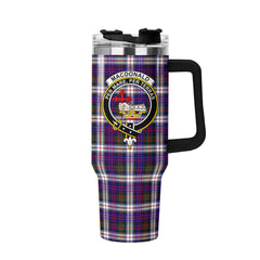 MacDonald Dress Modern Tartan Crest 40 oz Insulated Tumbler with Handle
