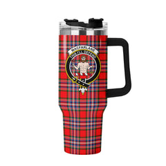 MacFarlane Modern Tartan Crest 40 oz Insulated Tumbler with Handle