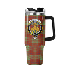 MacGillivray Hunting Ancient Tartan Crest 40 oz Insulated Tumbler with Handle