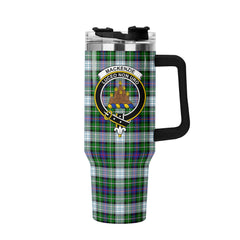 MacKenzie Dress Modern Tartan Crest 40 oz Insulated Tumbler with Handle