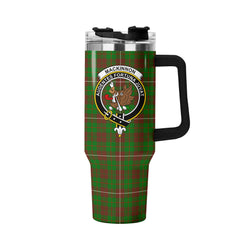 MacKinnon Hunting Modern Tartan Crest 40 oz Insulated Tumbler with Handle