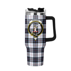MacRae Dress Modern Tartan Crest 40 oz Insulated Tumbler with Handle