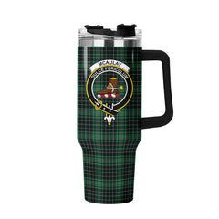 McAulay Hunting Ancient Tartan Crest 40 oz Insulated Tumbler with Handle
