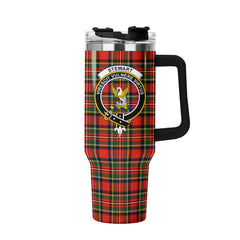 Stewart Royal Modern Tartan Crest 40 oz Insulated Tumbler with Handle