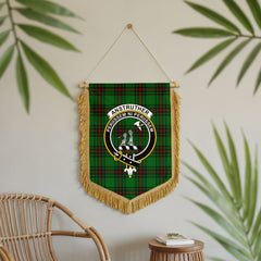 Anstruther Tartan Crest Wall Hanging Banner - Wood Pole