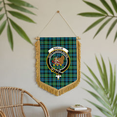 Baillie Ancient Tartan Crest Wall Hanging Banner - Wood Pole
