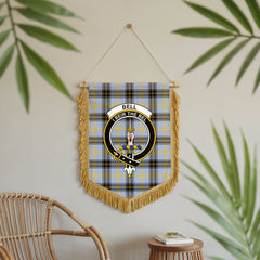 Bell of the Borders Tartan Crest Wall Hanging Banner - Wood Pole