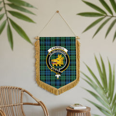 Campbell Ancient 02 Tartan Crest Wall Hanging Banner - Wood Pole