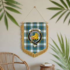 Campbell Dress Ancient Tartan Crest Wall Hanging Banner - Wood Pole