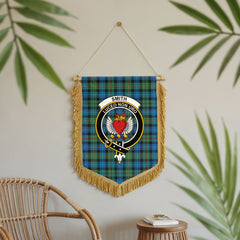 Smith Ancient Tartan Crest Wall Hanging Banner - Wood Pole