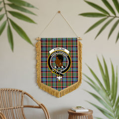 Stirling (of Keir) Tartan Crest Wall Hanging Banner - Wood Pole