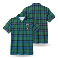 Armstrong Ancient Tartan Crest Birdseye Mesh Polo Shirt