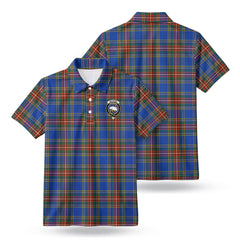 Bethune Ancient Tartan Crest Birdseye Mesh Polo Shirt