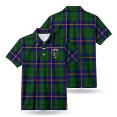 Carmichael Modern Tartan Crest Birdseye Mesh Polo Shirt