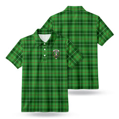 Clephan (or Clephane) Tartan Crest Birdseye Mesh Polo Shirt