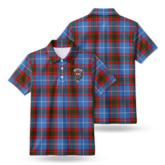 Congilton Tartan Crest Birdseye Mesh Polo Shirt