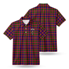 MacIntyre Modern Tartan Crest Birdseye Mesh Polo Shirt