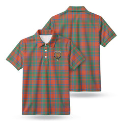 MacKintosh Ancient Tartan Crest Birdseye Mesh Polo Shirt