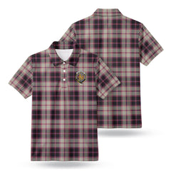 MacPherson Hunting Ancient Tartan Crest Birdseye Mesh Polo Shirt