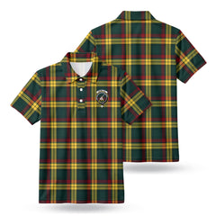 McMillan Old Modern Tartan Crest Birdseye Mesh Polo Shirt