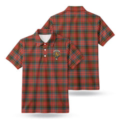 McPherson Weathered Tartan Crest Birdseye Mesh Polo Shirt
