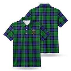 Monteith Tartan Crest Birdseye Mesh Polo Shirt