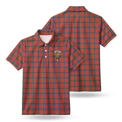 Sinclair Ancient Tartan Crest Birdseye Mesh Polo Shirt