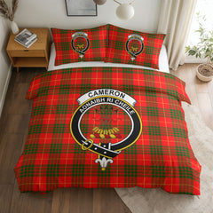 Cameron Modern Tartan Crest Bedding Set