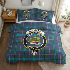 Douglas Modern Tartan Crest Bedding Set