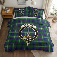 McIntyre Hunting Modern Tartan Crest Bedding Set