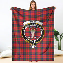 Reid Modern Tartan Crest Blanket
