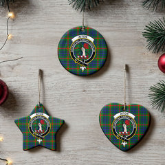 Aiton Tartan Crest Christmas Ceramic Ornament