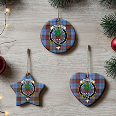 Anderson Modern Tartan Crest Christmas Ceramic Ornament