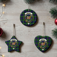 Baillie Tartan Crest Christmas Ceramic Ornament
