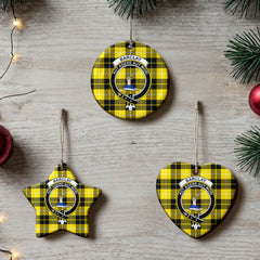Barclay Dress Modern Tartan Crest Christmas Ceramic Ornament