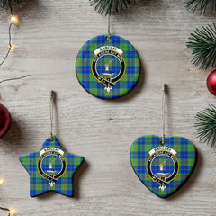 Barclay Hunting Ancient Tartan Crest Christmas Ceramic Ornament