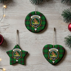 Beveridge Tartan Crest Christmas Ceramic Ornament