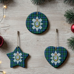 Black Watch Ancient Tartan Crest Christmas Ceramic Ornament