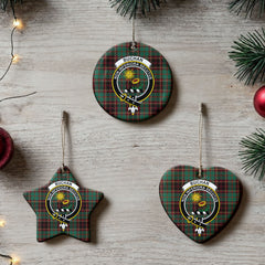 Buchan Ancient Tartan Crest Christmas Ceramic Ornament