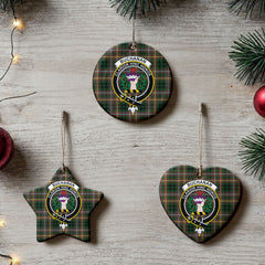 Buchanan Hunting Tartan Crest Christmas Ceramic Ornament