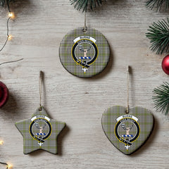 Burns Check Tartan Crest Christmas Ceramic Ornament