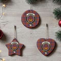 Cameron of Lochiel Ancient Tartan Crest Christmas Ceramic Ornament