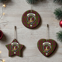 Lumsden Tartan Crest Christmas Ceramic Ornament