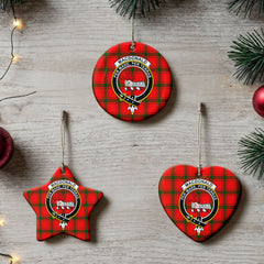 MacDonald of Sleat Tartan Crest Christmas Ceramic Ornament